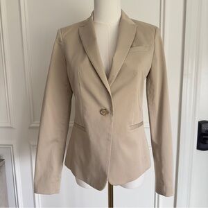 Banana Republic Women's Blazer Jacket Beige Single Button Size 0